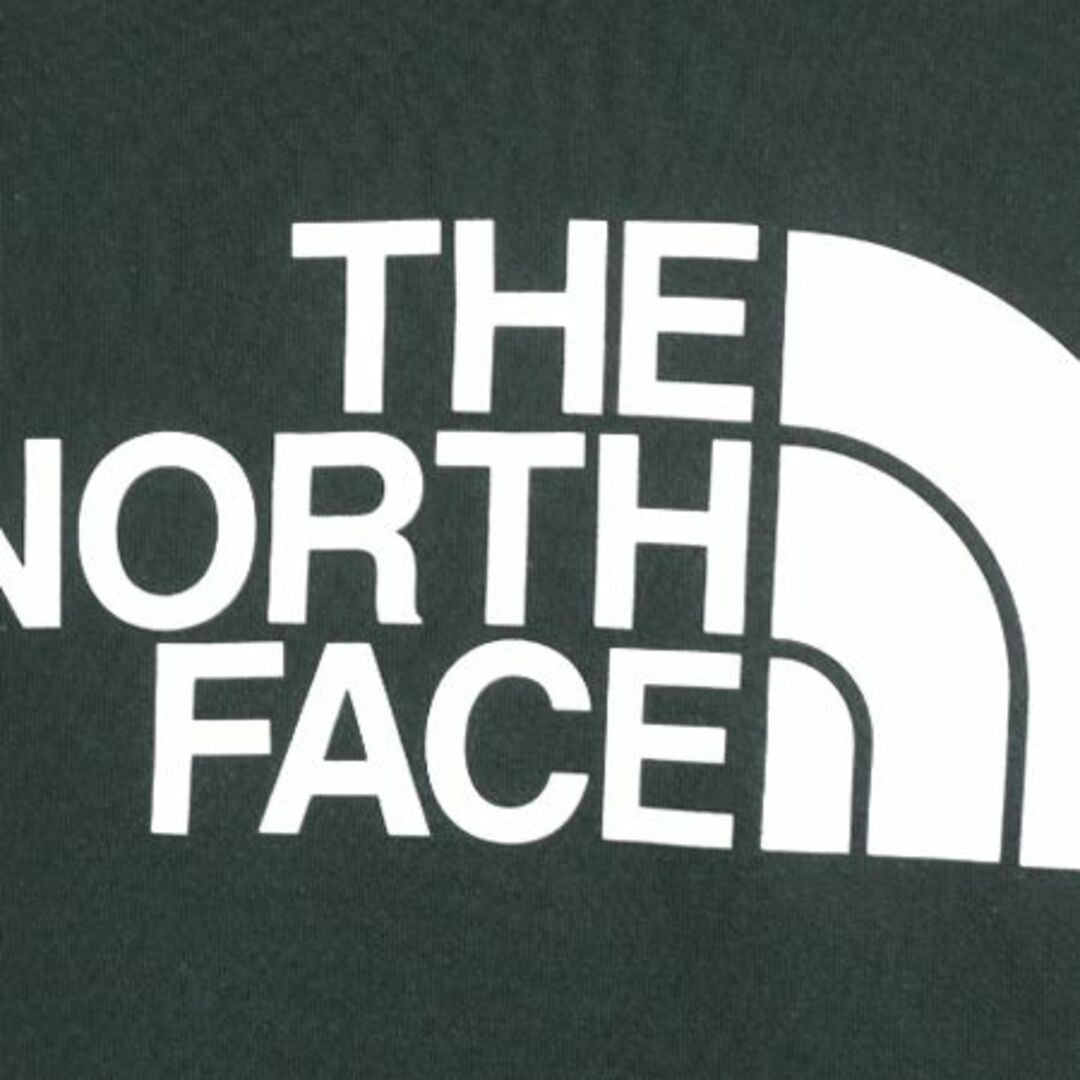 THE NORTH FACE(ザノースフェイス)のノースフェイス プリント スウェット フード パーカー レディース L / 古着 The North Face アウトドア トレーナー プルオーバー 裏起毛 緑 レディースのトップス(パーカー)の商品写真