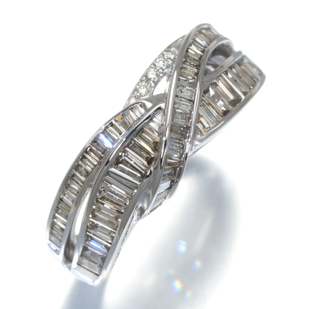 ダイヤ ダイヤモンド 0.70ct 2種カット リング K18WG  レディースのアクセサリー(リング(指輪))の商品写真
