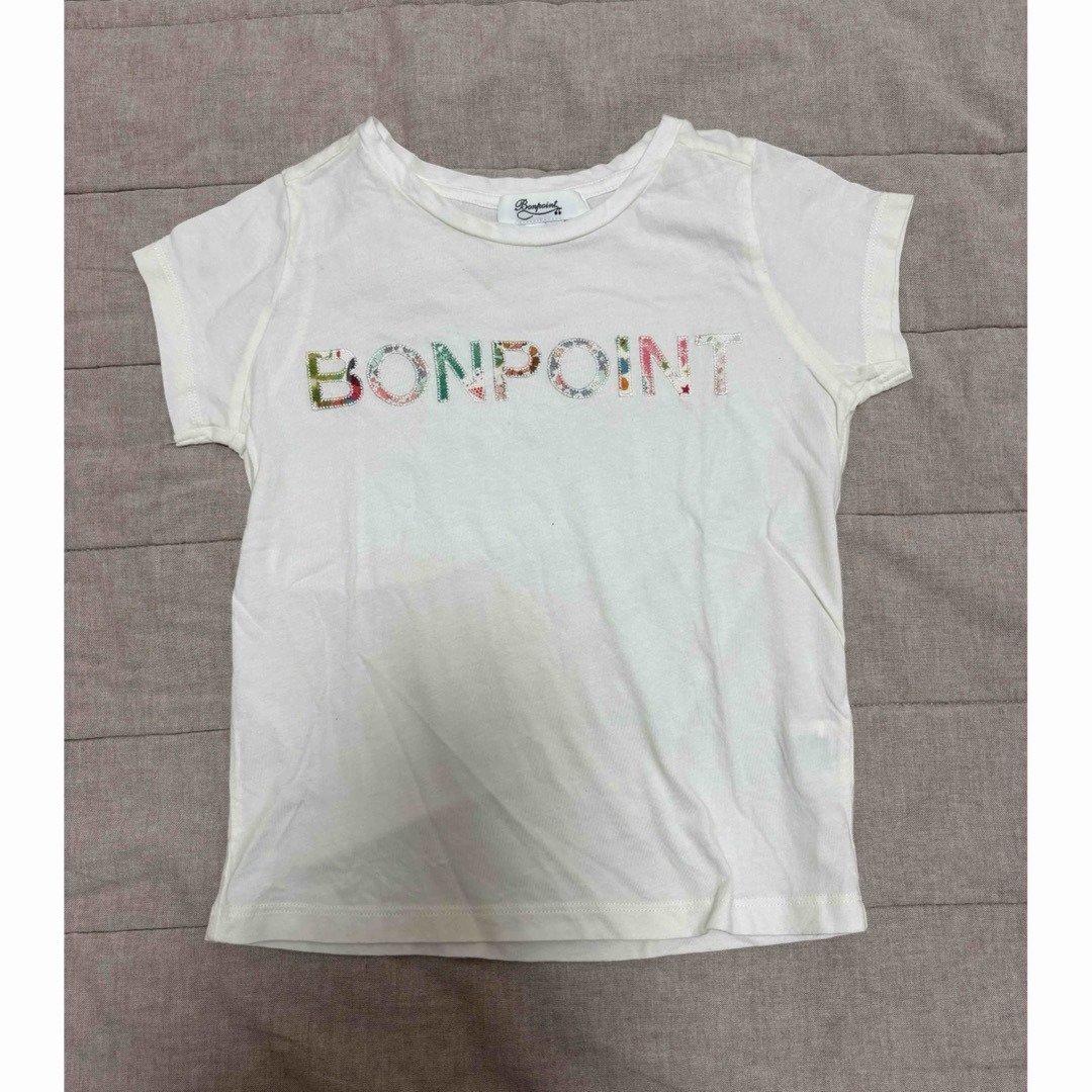 Bonpoint - Bonpoint ボンポワン パッチワーク ロゴTシャツ 4a 100の