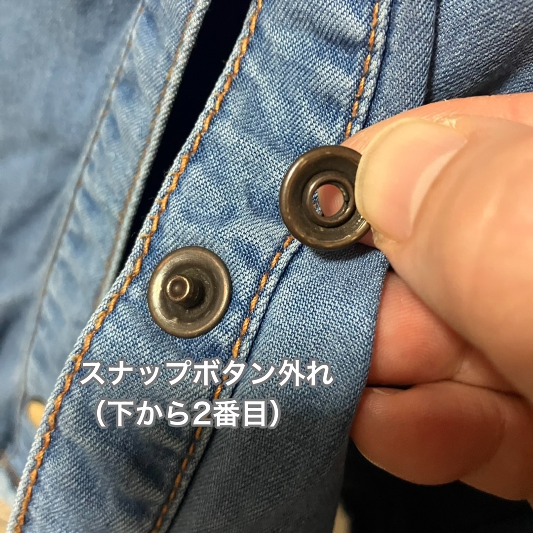 ZARA(ザラ)のZARA TRF ザラ デニムシャツ XS ダメージ加工 オールド加工 レディースのトップス(シャツ/ブラウス(長袖/七分))の商品写真