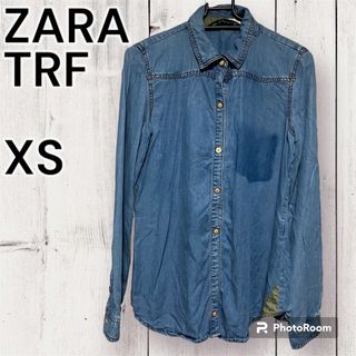 ザラ(ZARA)のZARA TRF ザラ デニムシャツ XS ダメージ加工 オールド加工(シャツ/ブラウス(長袖/七分))