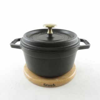 ストウブ(STAUB)のSTAUB ストウブ ピコ ココット ラウンド 両手鍋 鋳物ホーロー 16cm 料理 調理器具 キッチン 黒 SU6115X (鍋/フライパン)