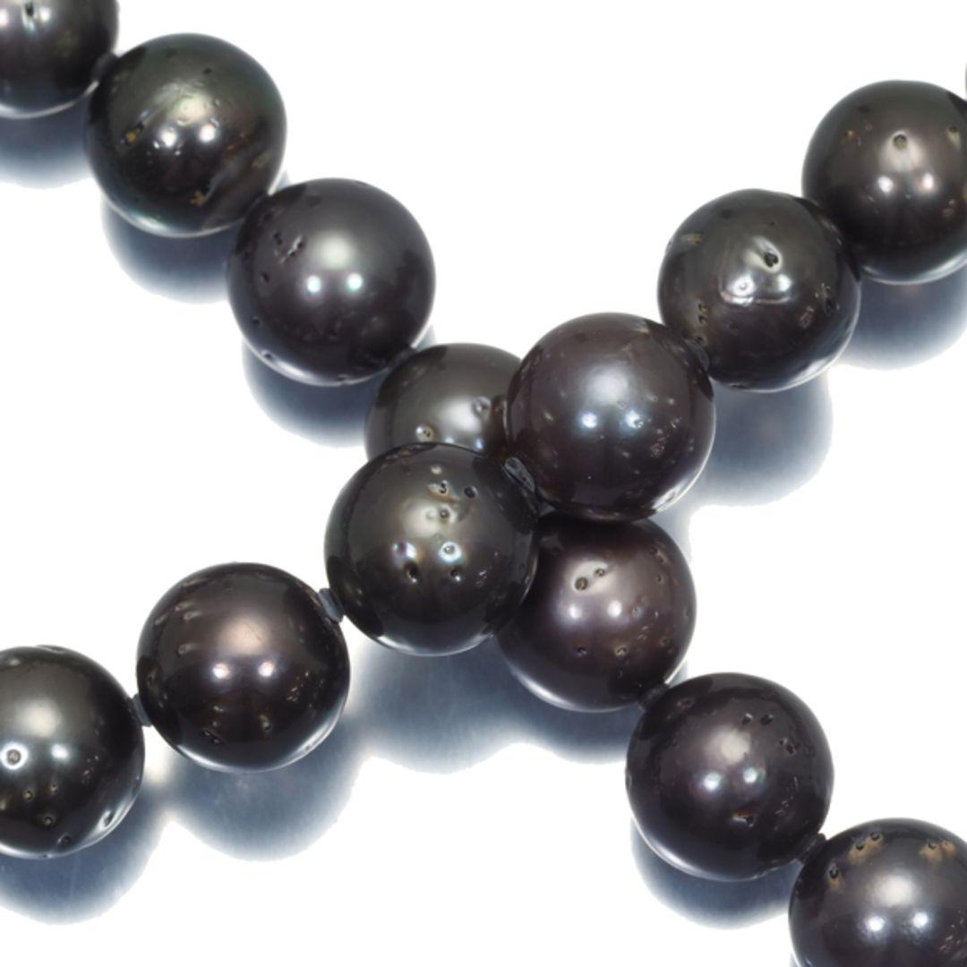 人気ショップ ブラックパール 限界 925 シルバー ネックレス 9.0-11.0mm 真珠 黒蝶(くろちょう)真珠