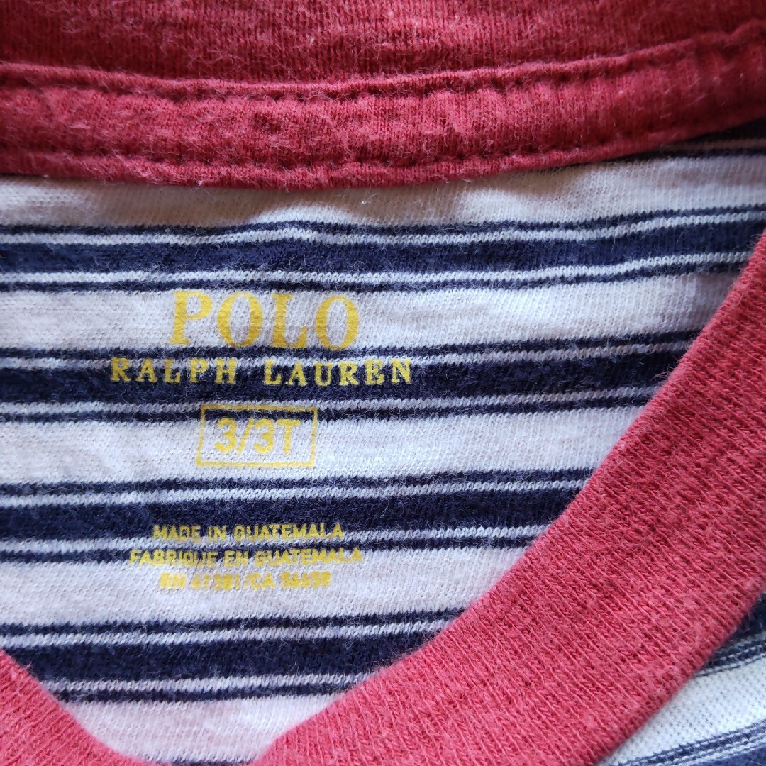POLO RALPH LAUREN(ポロラルフローレン)のポロ ラルフローレン 半袖Tシャツ ボーダー 3T 110 キッズ/ベビー/マタニティのキッズ服男の子用(90cm~)(Tシャツ/カットソー)の商品写真