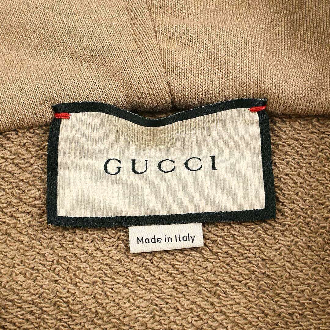 Gucci(グッチ)のGUCCI グッチ ウェブ＆GUCCI ラベル付き プルオーバースウェットシャツ 644656 XJC3W ブラウン XS レディースのトップス(トレーナー/スウェット)の商品写真