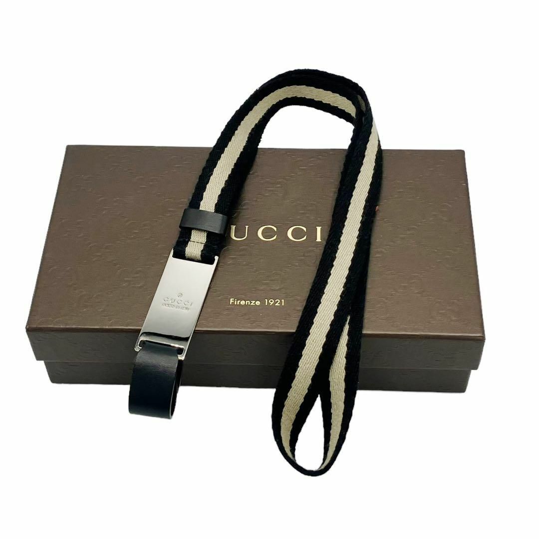 Gucci(グッチ)の⭐️良品⭐️ グッチ ロゴプレート シェリーライン ネックストラップ メンズのファッション小物(キーホルダー)の商品写真