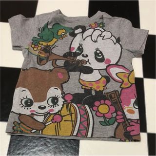 グラグラ 100 パンダ グレー Tシャツ