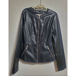 ザラ(ZARA)の新品未使用　ZARA ザラ ライダースジャケット ペプラム　フレアAライン(ライダースジャケット)