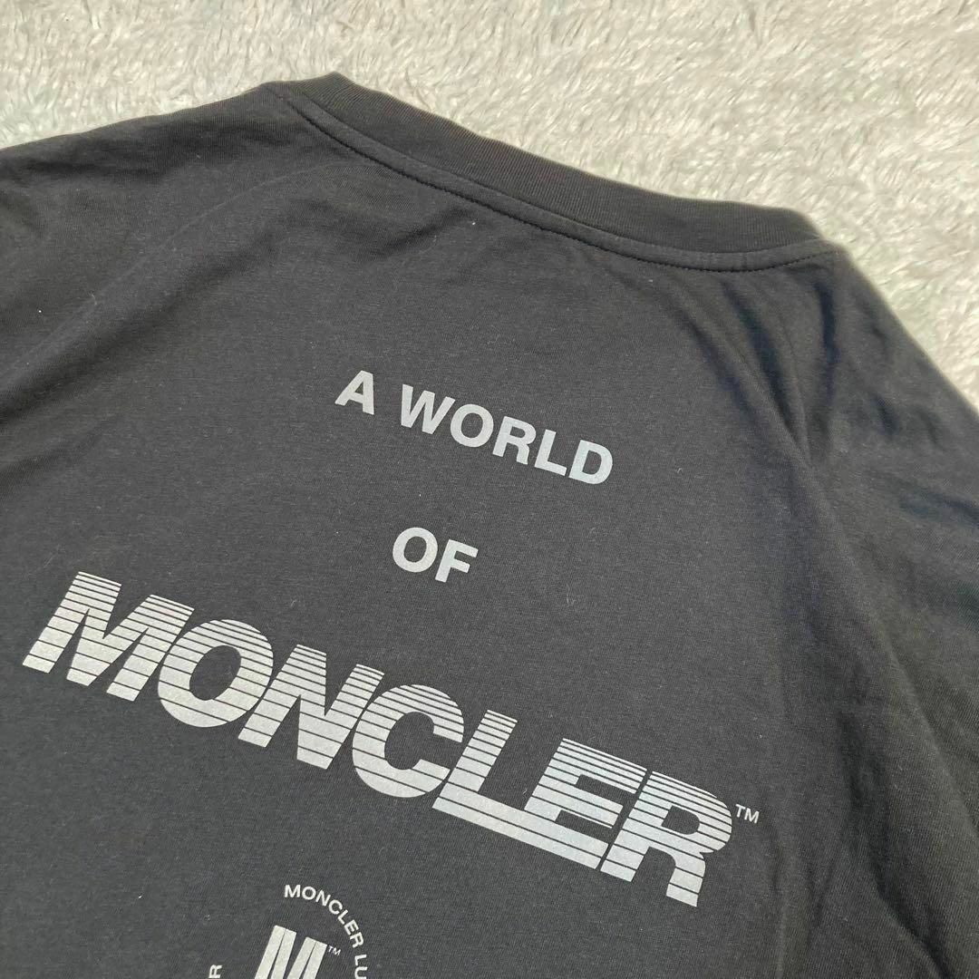 MONCLER(モンクレール)の【未使用級】モンクレール レイヤード Tシャツ ロンT 黒 長袖 袖切替 ロゴ メンズのトップス(Tシャツ/カットソー(半袖/袖なし))の商品写真