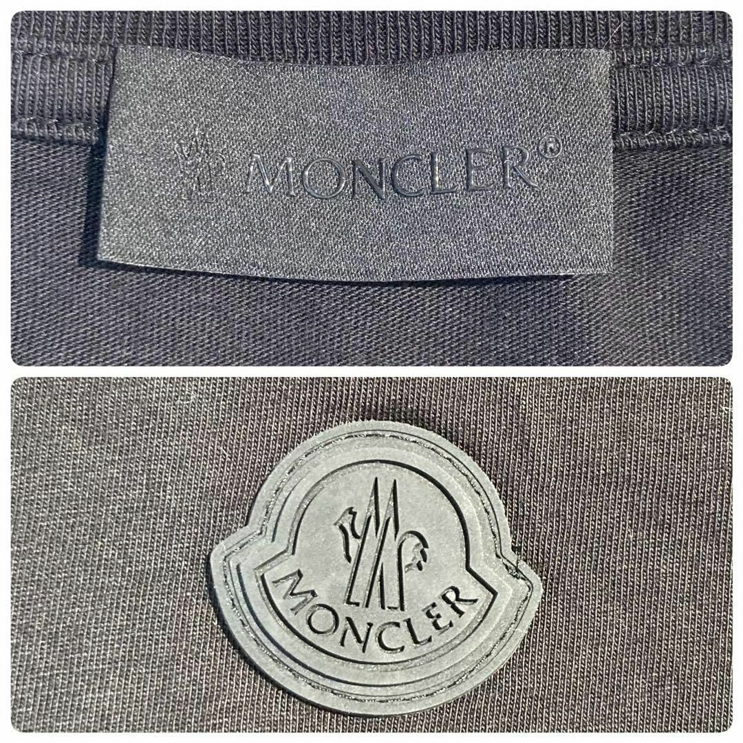 MONCLER(モンクレール)の【未使用級】モンクレール レイヤード Tシャツ ロンT 黒 長袖 袖切替 ロゴ メンズのトップス(Tシャツ/カットソー(半袖/袖なし))の商品写真