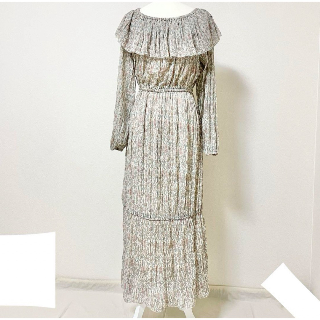 【タグ付】MOUSSYマウジーSHEER FLOWER LONG DRESS