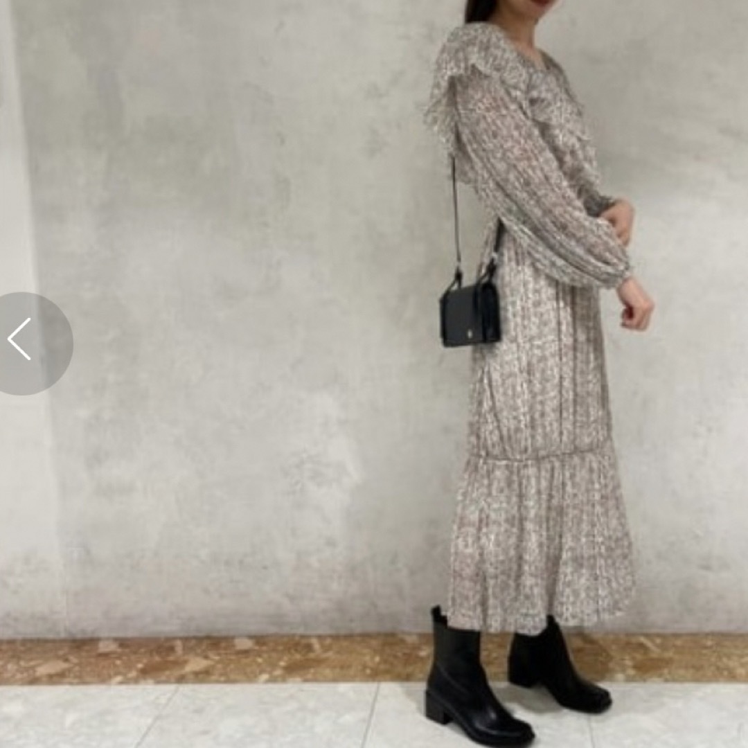 【タグ付】MOUSSYマウジーSHEER FLOWER LONG DRESS