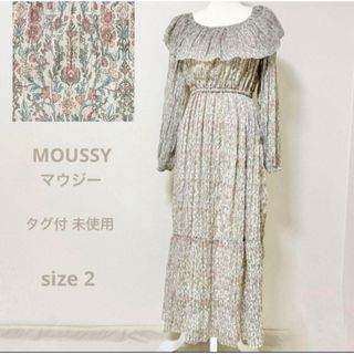 マウジー(moussy)の【タグ付】MOUSSYマウジーSHEER FLOWER LONG DRESS(ロングワンピース/マキシワンピース)