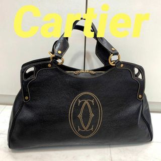 カルティエ(Cartier)の☆美品☆Cartier マルチェロ ドゥ カルティエ ハンドバッグ ブラック(ハンドバッグ)