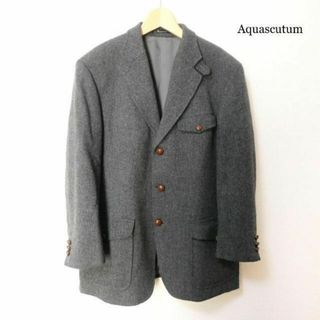 AQUA SCUTUM - 美品 アクアスキュータム 肉厚 カシミヤ混 メルトン テーラードジャケット