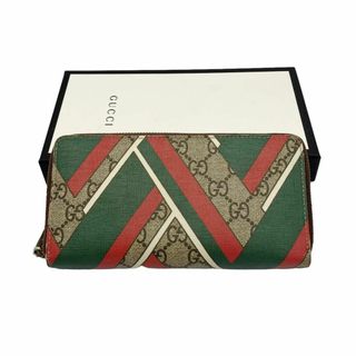 グッチ(Gucci)の⭐️良品⭐️ グッチ GGシェブロン スプリーム ラウンドファスナー長財布(長財布)