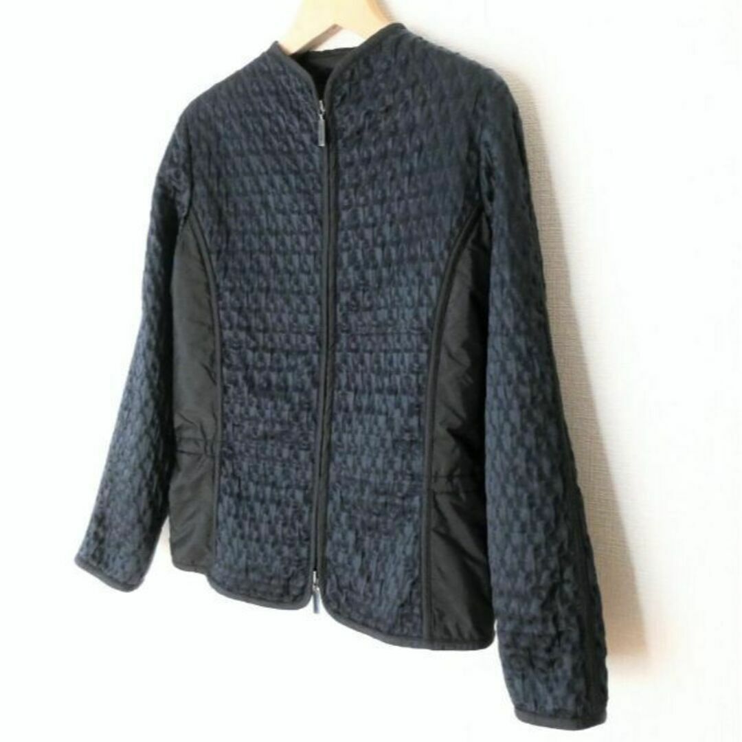 Jil Sander(ジルサンダー)の極美品 ジルサンダー ノーカラー ダブルジップ 中綿 パデッドジャケット レディースのジャケット/アウター(ブルゾン)の商品写真