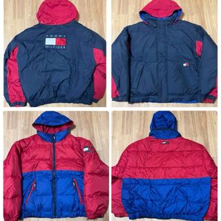 tommy hilfiger リバーシブルダウンジャケット　XXL 90s(ダウンジャケット)