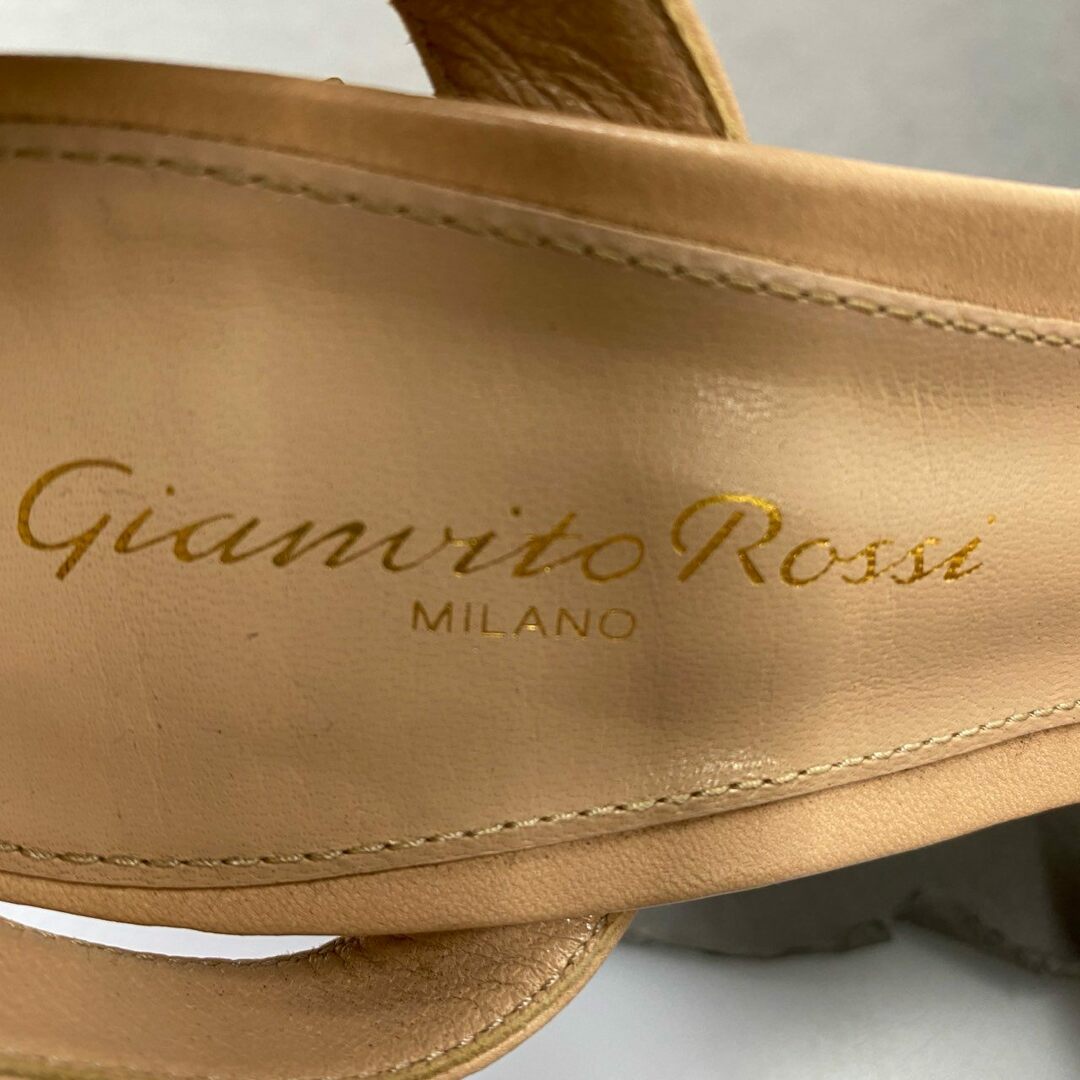 Gianvito Rossi(ジャンヴィットロッシ)の1c9 Gianvit Rossi ジャンヴィト ロッシ スタッズ チャンキーヒールサンダル 35 ピンク レザー イタリア製 シューズ ミュール レディースの靴/シューズ(サンダル)の商品写真