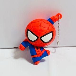 マーベル(MARVEL)の【匿名配送】マーベル　スパイダーマンラバーマスコットキーホルダー(キャラクターグッズ)