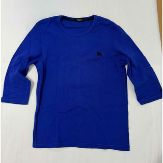 バーバリーブラックレーベル(BURBERRY BLACK LABEL)のブラックレーベルバーバリー　七分袖　青カットソー(Tシャツ/カットソー(七分/長袖))