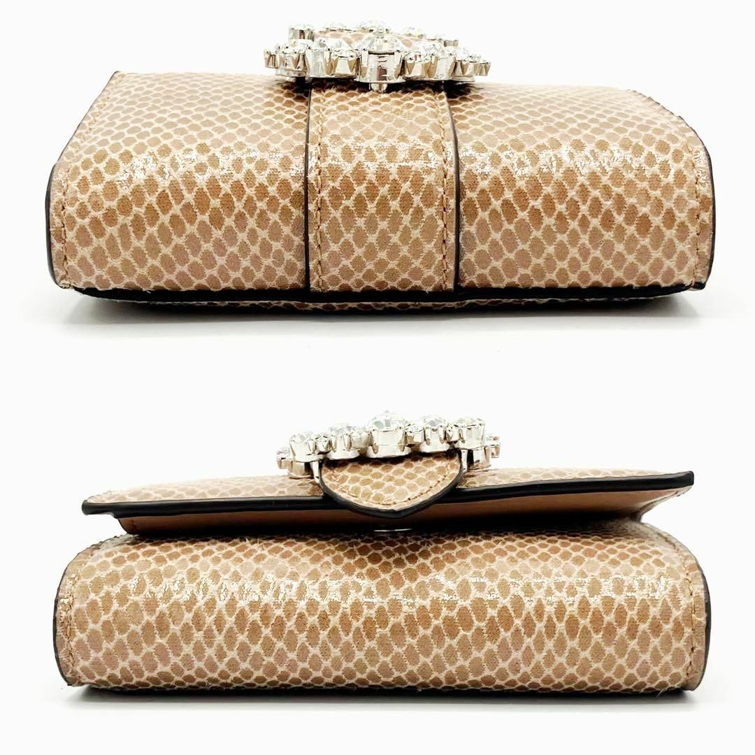 JIMMY CHOO(ジミーチュウ)の⭐️未使用⭐️ ジミーチュウ シェリ ビジュー カードケース 三つ折り財布 レディースのファッション小物(財布)の商品写真