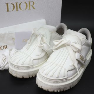 Christian Dior - IT26ANESKEBE ディオール レザー ローカット スニーカー レディース 白 ホワイト サイズ 35