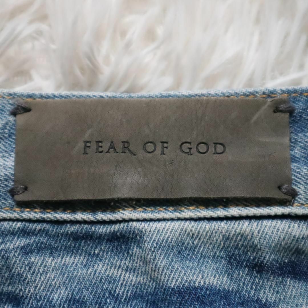 FEAR OF GOD(フィアオブゴッド)のFEAR OF GOD ホーリー ウォーター 裾ジップ デニムパンツ インディゴ メンズのパンツ(デニム/ジーンズ)の商品写真