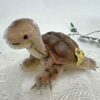 シュタイフ(Steiff)のシュタイフ★Slo Turtle 10cm オールID's完品★カメのソロ/亀(ぬいぐるみ)