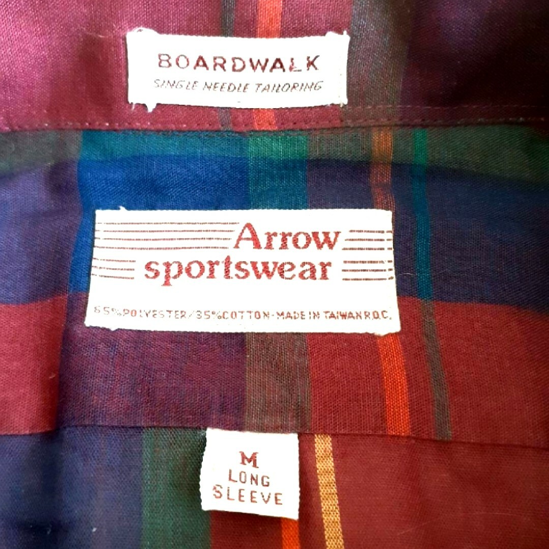 ARROW(アロー)のアロー　Single Needle Tailoring　長袖シャツ　チェック　M メンズのトップス(シャツ)の商品写真