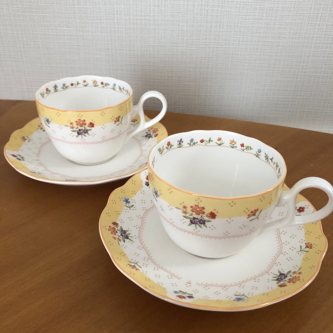 Noritake(ノリタケ)のノリタケ カップ&ソーサー2客セット インテリア/住まい/日用品のキッチン/食器(食器)の商品写真