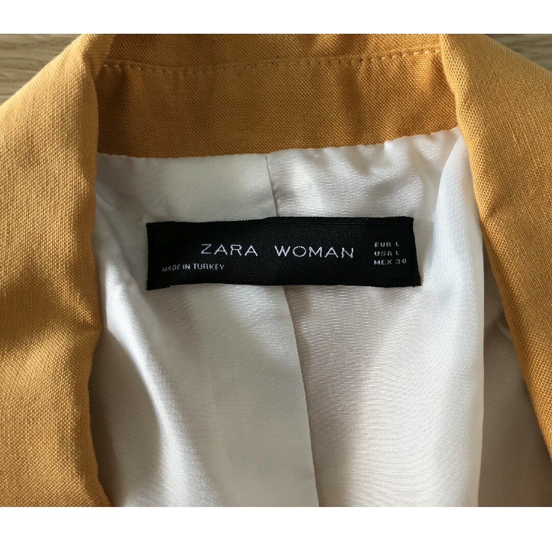 ZARA(ザラ)のZARA WOMAN 　ダブルジャケット　テーラードジャケット　L　キャメル レディースのジャケット/アウター(テーラードジャケット)の商品写真