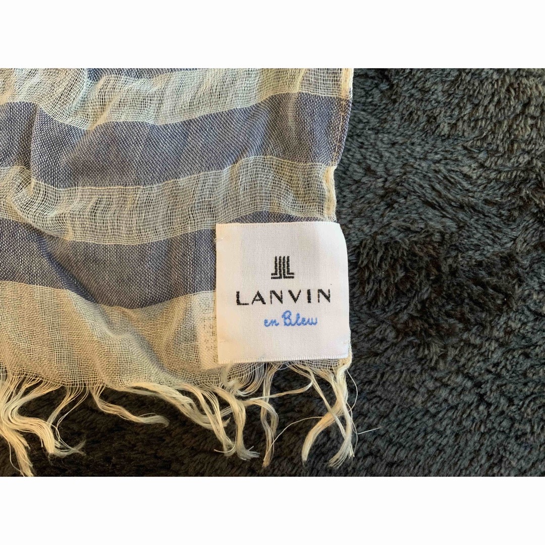 LANVIN en Bleu(ランバンオンブルー)の美品　LANVIN en blue ストール　ショール　スカーフ レディースのファッション小物(マフラー/ショール)の商品写真