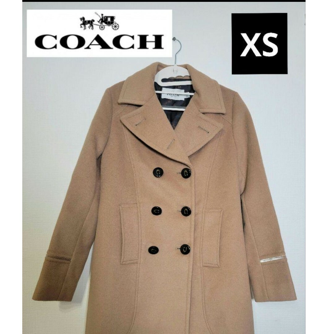 COACH(コーチ)のCOACH ウール チェスト コート XS レディースのジャケット/アウター(チェスターコート)の商品写真