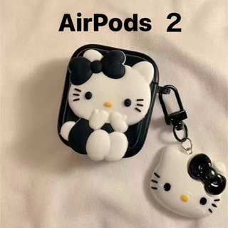 キティちゃん AirPodsケース【AirPods ２】&イヤフォンクリーナー付(ヘッドフォン/イヤフォン)