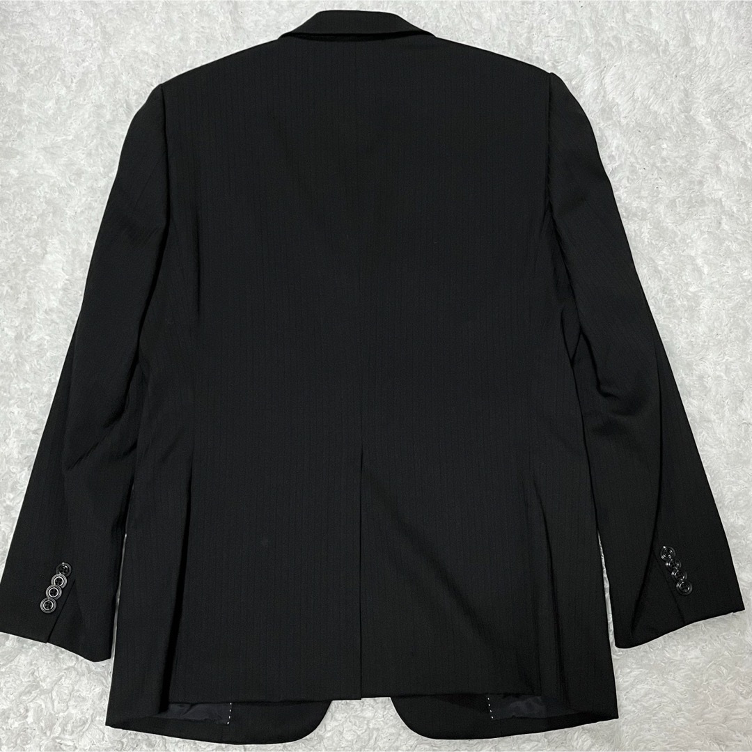 MONSIEUR NICOLE(ムッシュニコル)のムッシュニコル メンズスーツ ブラック  ストライプ　M メンズのスーツ(セットアップ)の商品写真