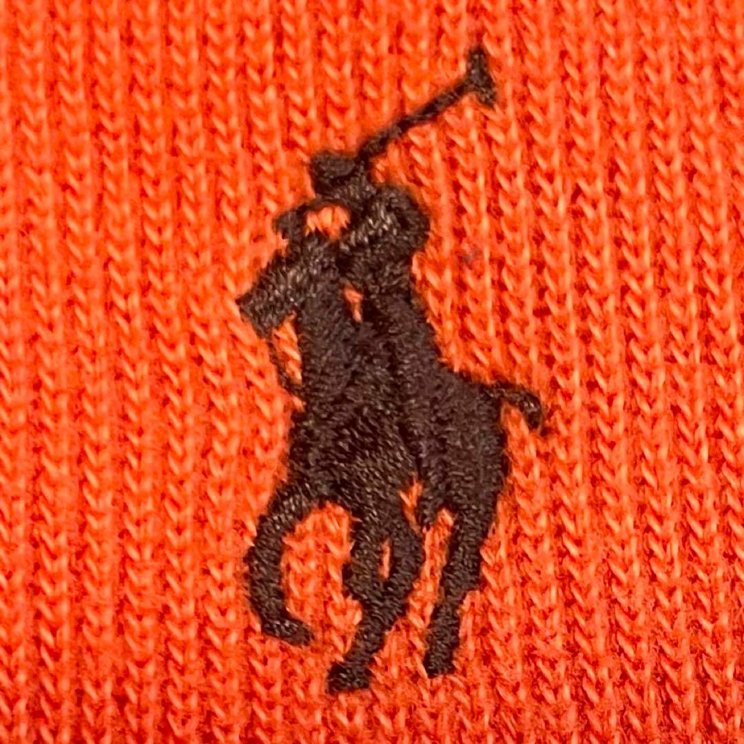 POLO RALPH LAUREN(ポロラルフローレン)の【ポロバイラルフローレン】ハーフジップ トレーナー オレンジ ポニー刺繍 M相当 メンズのトップス(ニット/セーター)の商品写真