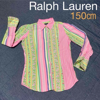 ラルフローレン(Ralph Lauren)の美品　ラルフローレン  シャツ　キッズ　150cm フラワープリント　長袖シャツ(ブラウス)