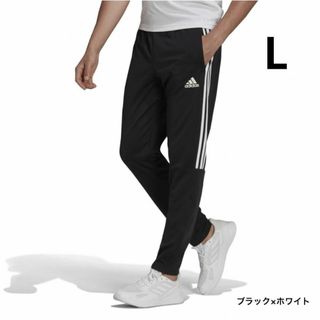 アディダス(adidas)のアディダス　スリムテーパード　スリーストライプス パンツ　メンズ　 黒　 L(その他)