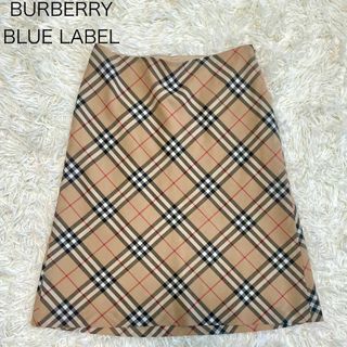 BURBERRY BLUE LABEL - 【BURBERRY BLUELABEL】ノバチェック ひざ丈スカート 38