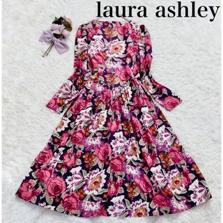 ローラアシュレイ(LAURA ASHLEY)の極美品✨laura ashleyローラアシュレイ　ヴィンテージロングワンピース(ロングワンピース/マキシワンピース)