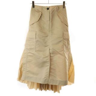 サカイ(sacai)のsacai サカイ 22SS Nylon Twill Skirt ナイロンツイルスカート ベージュ 0 22-06065(ロングスカート)