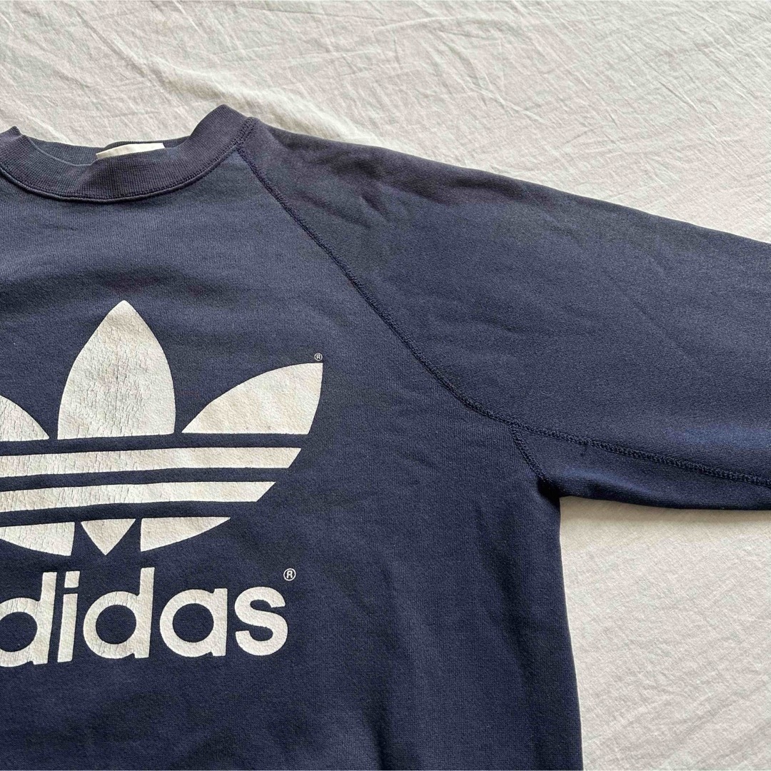 90s adidas アディダス ラグランスウェット トレフォイルロゴ