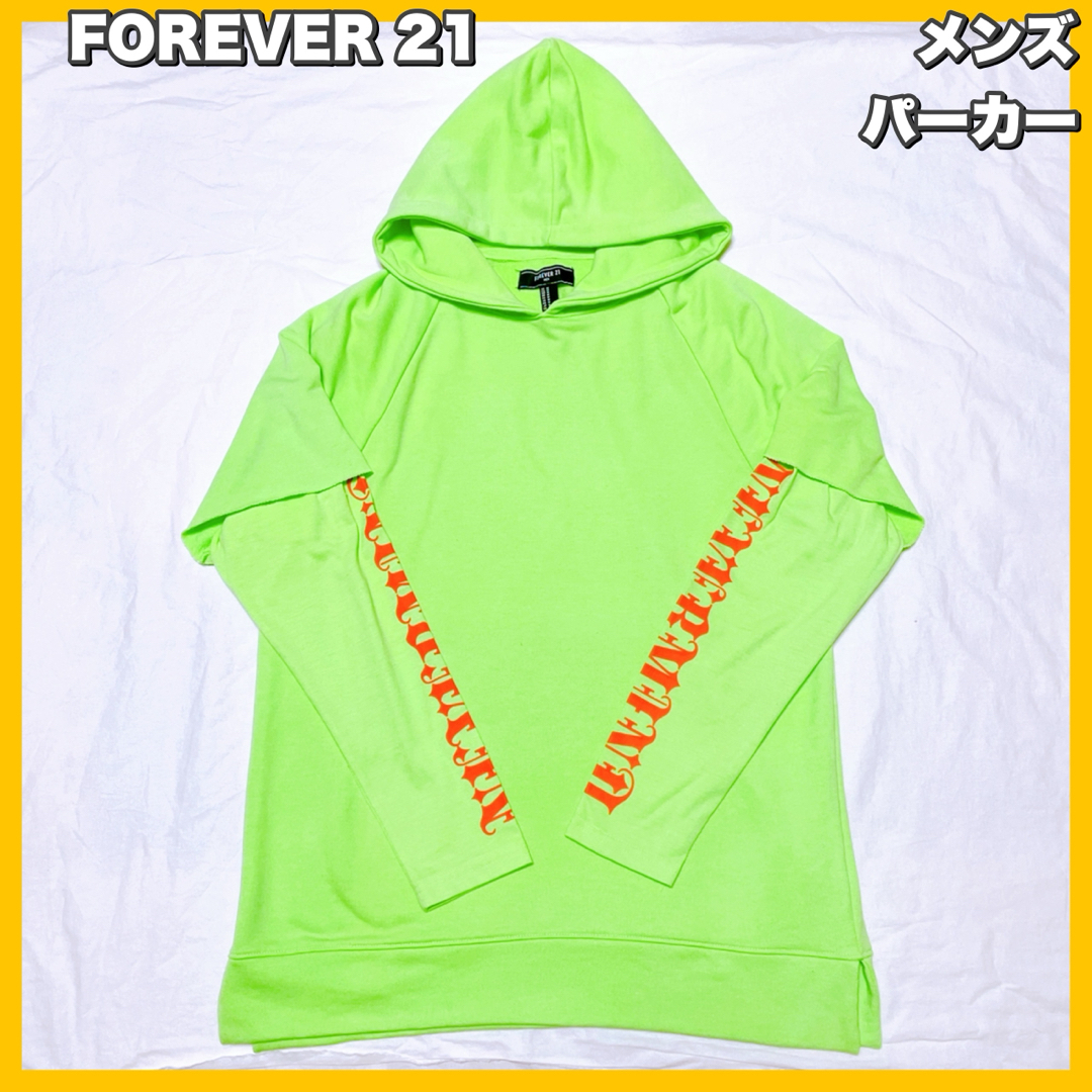 FOREVER 21(フォーエバートゥエンティーワン)のFOREVER 21 Nevermind / デザイン パーカー ミント メンズのトップス(パーカー)の商品写真