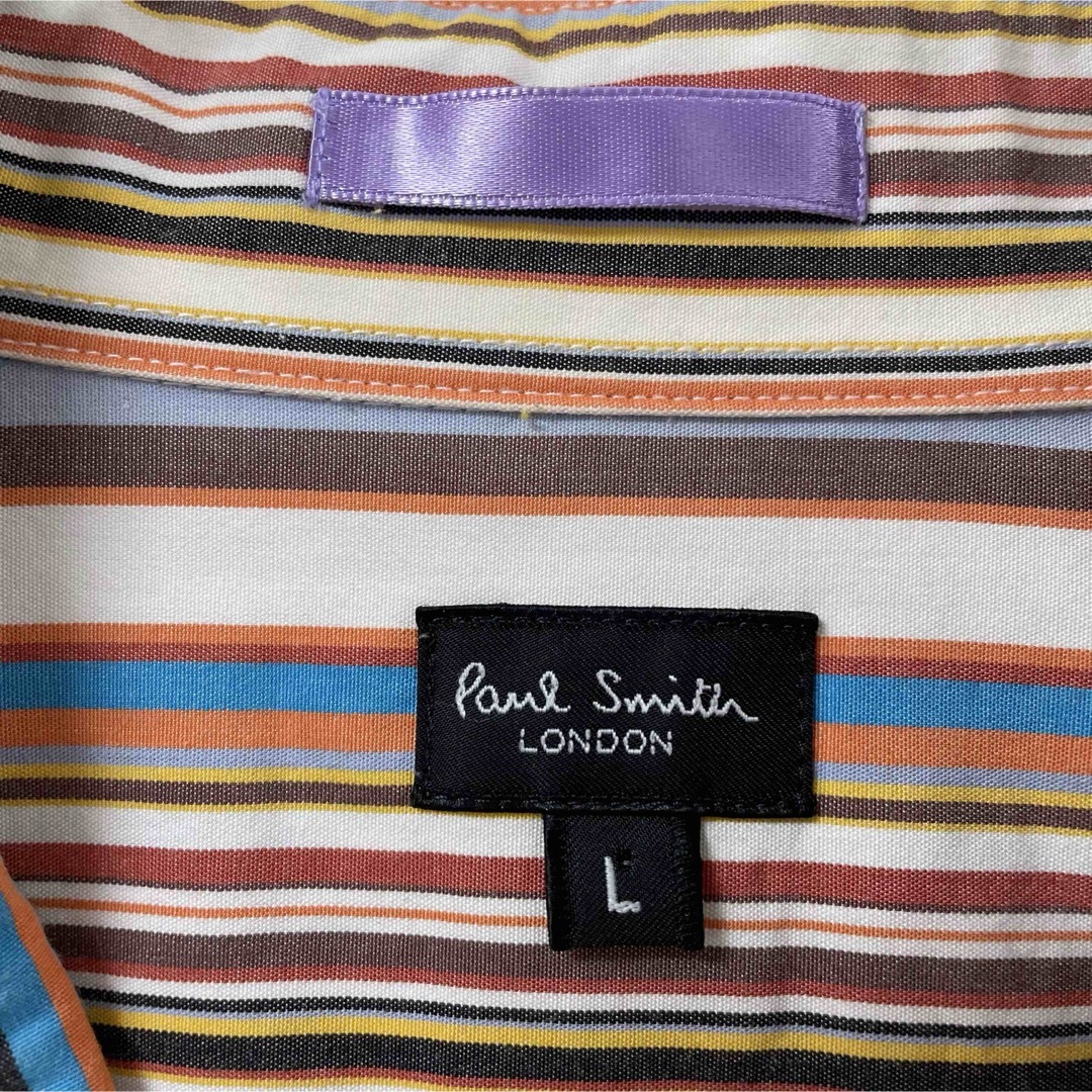 Paul Smith(ポールスミス)の【極美品】PaulSmithポールスミスロンドン長袖シャツマルチストライプ柄L メンズのトップス(シャツ)の商品写真