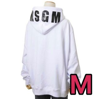 新品　MSGM フーディパーカー　S ユニセックス　オーバーサイズ　ホワイト　白