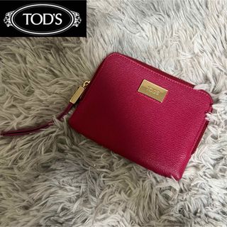 トッズ(TOD'S)の【未使用級】TOD’Sトッズ　ピンク　コインケース　カードケース(コインケース)