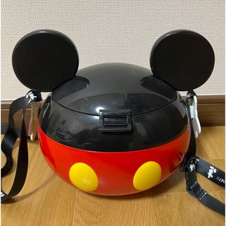 ディズニー(Disney)のディズニー ミッキー ポップコーンバスケット ドナルド缶バッヂ付(キャラクターグッズ)