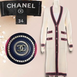 シャネル(CHANEL)の22SS☆極美品☆CHANEL カシミヤ100% ロング ニット カーディガン(カーディガン)