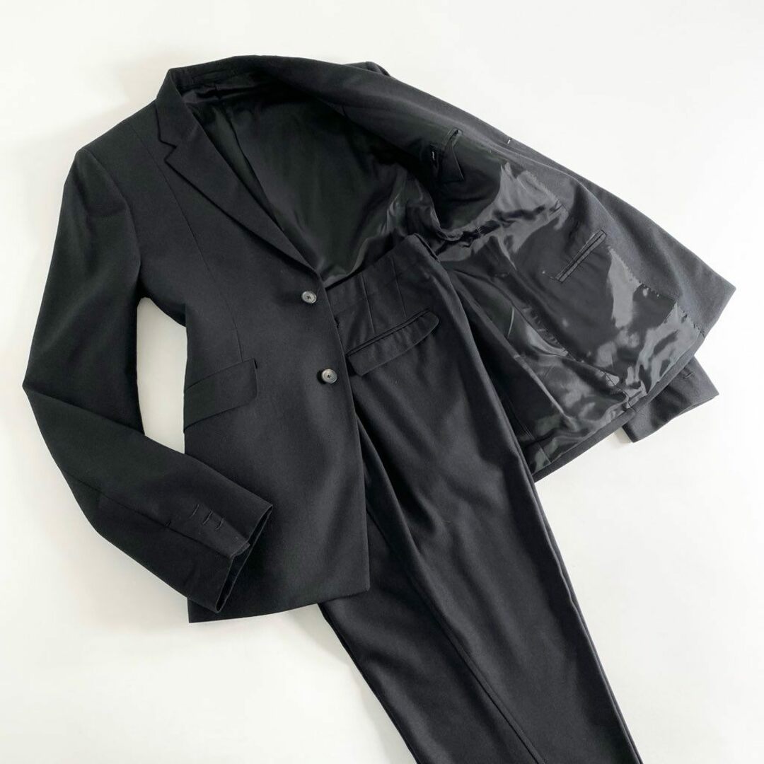 Jil Sander(ジルサンダー)の11c9 《美品》 JIL SANDER ジルサンダー ラフシモンズ期 セットアップ 48 ブラック スーツ ビジネス フォーマル イタリア製 メンズのスーツ(セットアップ)の商品写真